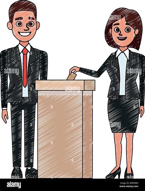 Los Políticos La Votación A Mano Alzada De Dibujos Animados Imagen Vector De Stock Alamy