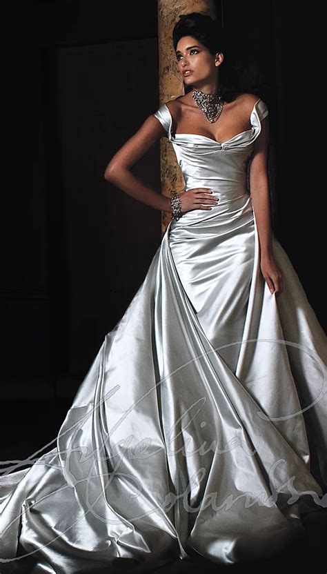 Pin On Silver Gray Pale Blue Wedding Dresses Ethereal Gowns With