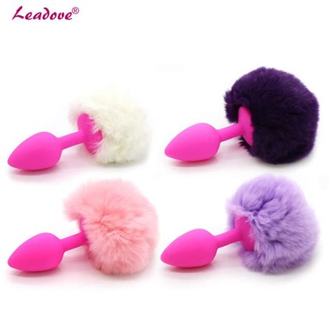 Small Size Rabbit Girl Tail Sex Toys Silicone Plush Anal Plug Cosplay