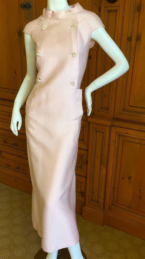 Christian Dior Numbered Haute Couture 1960 Pink Silk Dress