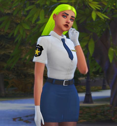 ☠️yes Officer Uniform☠️ Sims 4 Mods Clothes Sims 4 Womens Uniforms