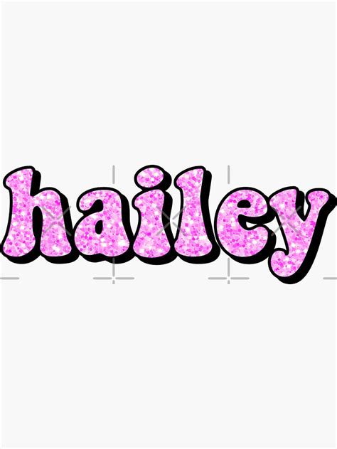 Aesthetic Hot Pink Glitter Hailey Name Sticker By Star10008 Redbubble