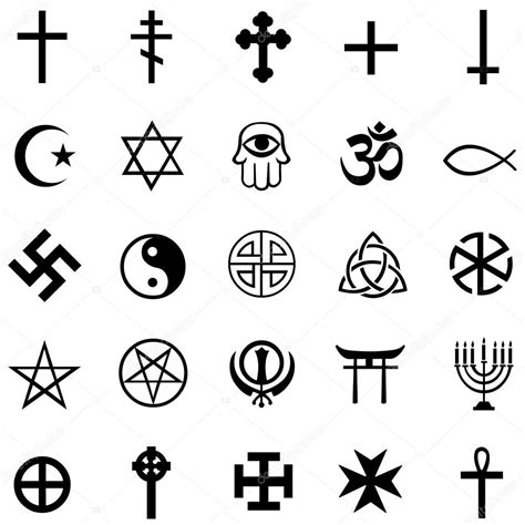 Conjunto De Símbolos Religiosos Imagem Vetorial De © Nikiteev 69105825