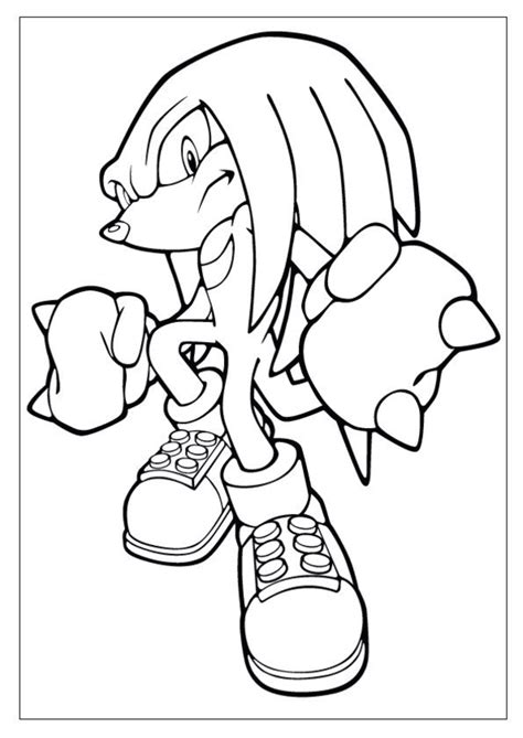 Sonic Coloring Pages Knuckles - Coloring Home