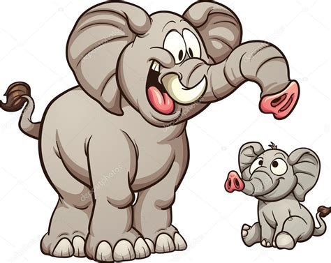Big And Small Elephants Stock Vector By ©memoangeles 109444990