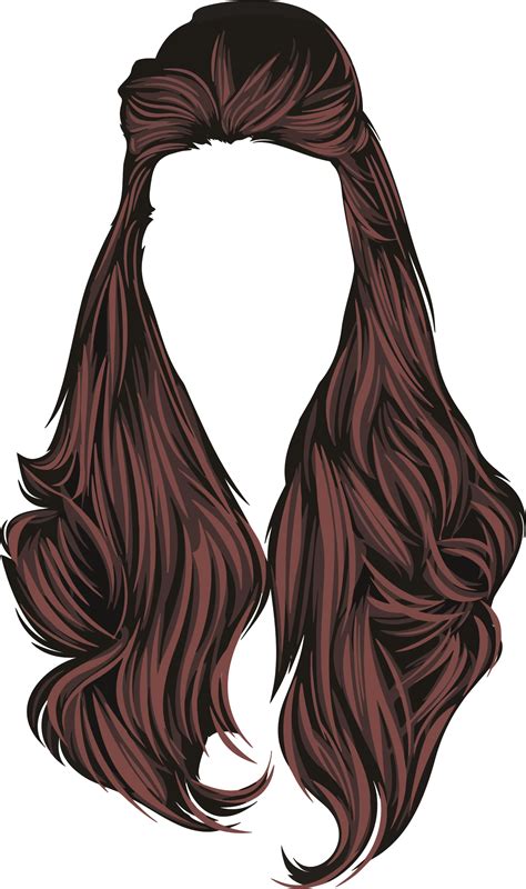 Long Black Hair Cartoon Long Hair