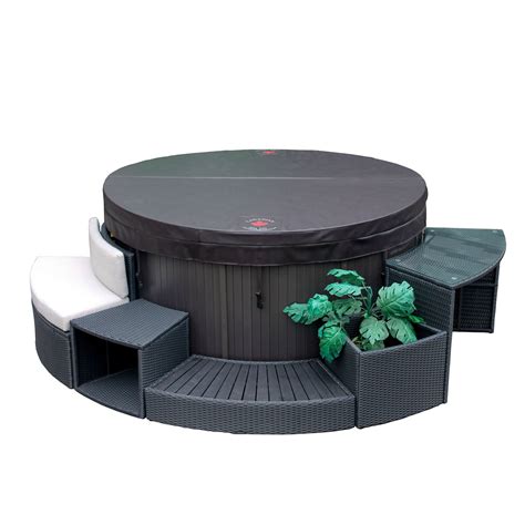 Canadian Spa Co Round Spa Surround Furniture 5 Piece Set And Reviews