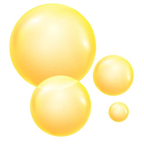Premium Vector Golden Yellow Oil Drops Bubbles Vector Illustration