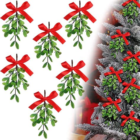 Canlierr Christmas Artificial Mistletoe Picks Fake