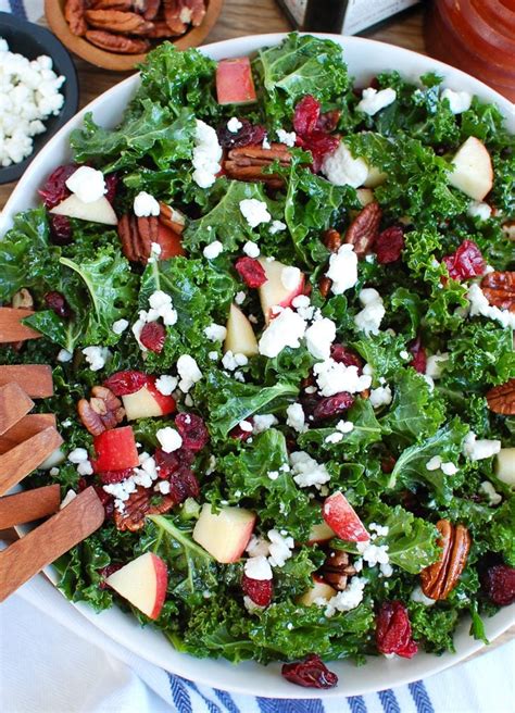 Kale Salad With Cranberries A Cedar Spoon