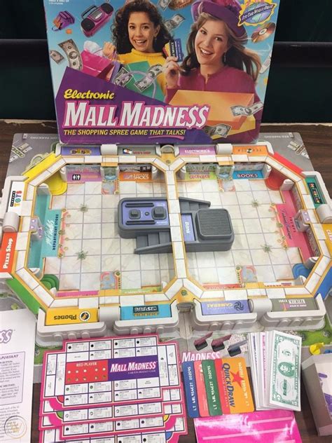 1989 Milton Bradley Electronic Mall Madness Board Game Complete Works