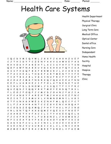 Health Care Systems Word Search Wordmint Healthcare Hr Week Ashhra
