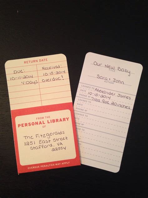 Personalized Library Check Out Cards By Lowlybookworm On Etsy