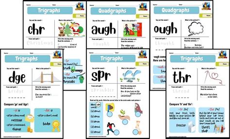 Trigraph And Quadgraph Worksheets Advanced Phonicsmaking English Fun