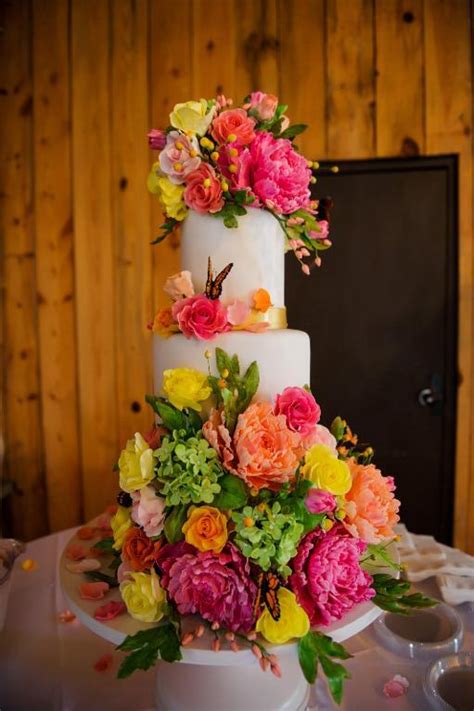 You Have To See Sugar Flower And Butterfly Wedding Cake By