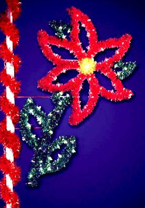 Poinsettia with Stem | Commercial Holiday Decorations & Seasonal Banners