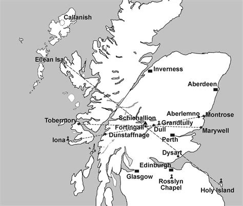 Map Of Britain Inverness Scotland Iona