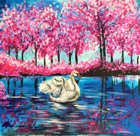 Cherry Reflections 2016 Acrylic Painting By Lisa
