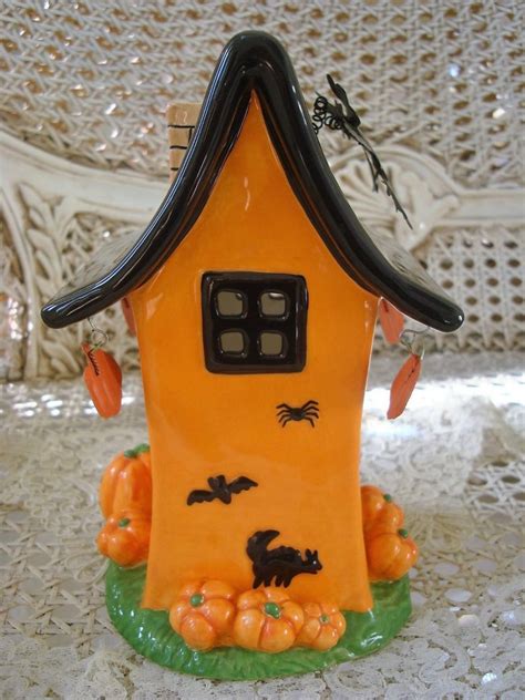 Hallmark Halloween Ceramic Haunted House Tealight Votive Holder