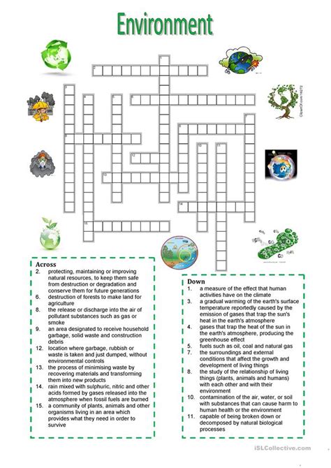 Making inferences worksheets + digital distance learning ⭐ inferencing can be a challenging skill to master. Environment - crossword puzzle worksheet - Free ESL ...