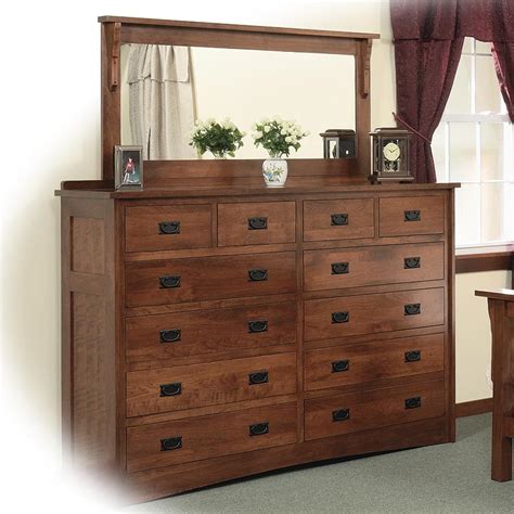 Daniels Amish Mission 12 Drawer Solid Wood Double Dresser With 58 X 28