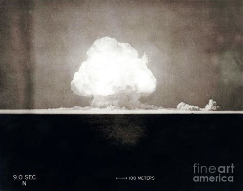 Trinity Test Atom Bomb 9 Seconds After Detonation Photograph By Us