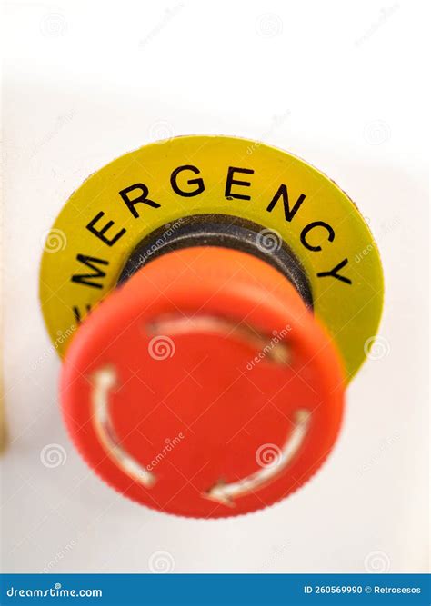 Red Emergency Panic Button On White Background Stock Photo Image Of