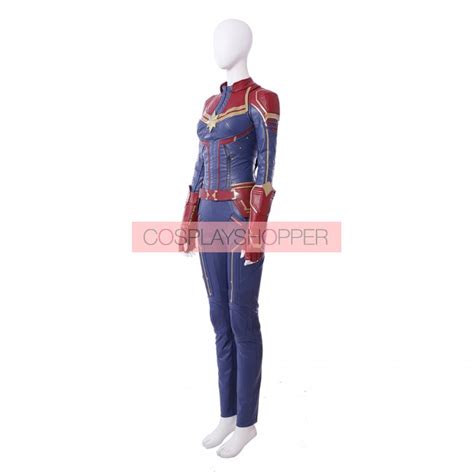 2019 Movie Captain Marvel Carol Danvers Cosplay Costume Version 2 For Sale