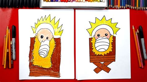 How To Draw Baby Jesus In A Manger Nativity Art For Kids Hub