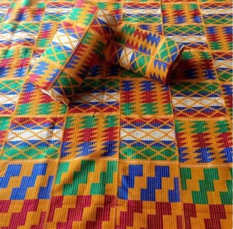 Ghana Kente Cloth Authentic Kente Cloth Woven Kente Fabric Etsy