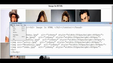 How To Insert Image In Html Using Notepad Step By Step Tutorials