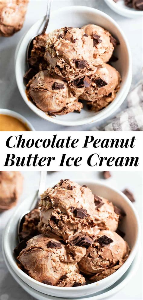No Churn Chocolate Peanut Butter Ice Cream Dairy Free Paleo Vegan