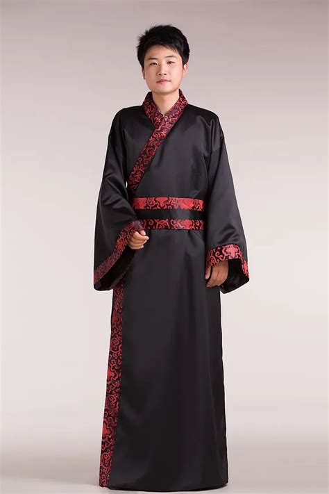 2014 Male Black Hanfu Costumes Tang Suit Costume Ancient Clothes Hanfu