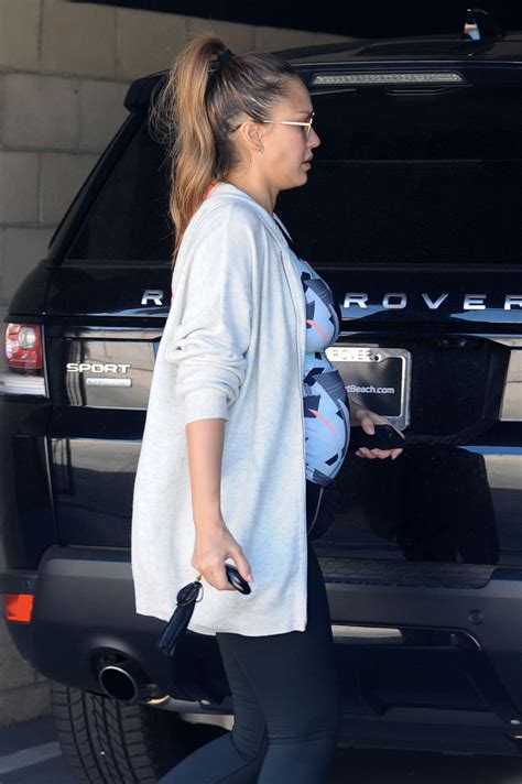 Pregnant Jessica Alba Leaves A Gym In Los Angeles 09232017 Hawtcelebs
