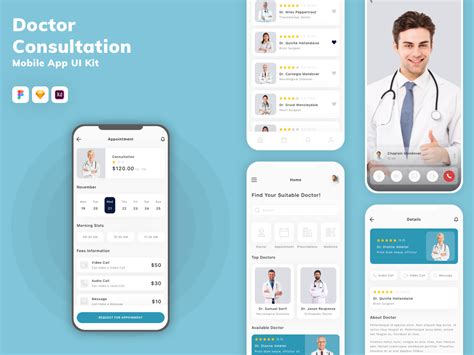 doctor consultation mobile app ui kit uplabs