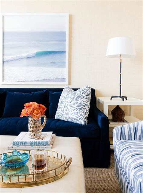 Living Room Navy Blue Velvet Sofa Bryont Blog