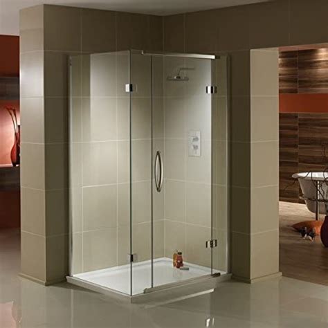 aquadart inline 2 sided hinged door shower enclosure 1400mm x 800mm uk diy and tools