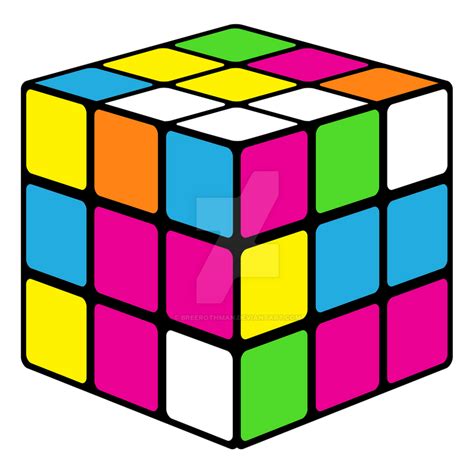 80s Neon Rubiks Cube By Breerothman On Deviantart