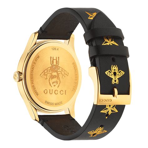Gucci G Timeless 38mm Star And Bee Motif Dial And Strap Watch Gucci