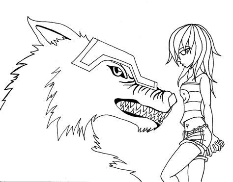 Anime Wolf Girl Coloring Pages At Free Printable