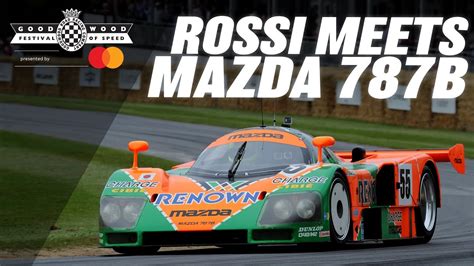 Valentino Rossi Drives Wailing Mazda 787b Le Mans Winner At Fos Youtube