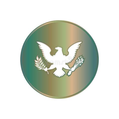 Shiny Metal Presidential Seal Stock Vector Illustration Of Badge