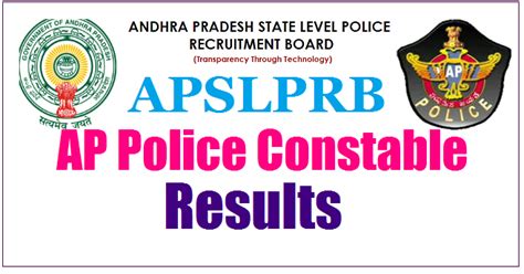 Slprb Ap Police Constables Results Merit List Selection List