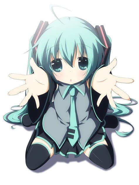 Cute Mikuhatsune Anime Miku Hatsune Vocaloid Cute Chibi