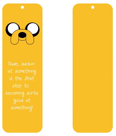 Adventure Time Jake The Dog Bookmark Free Printable Papercraft Templates