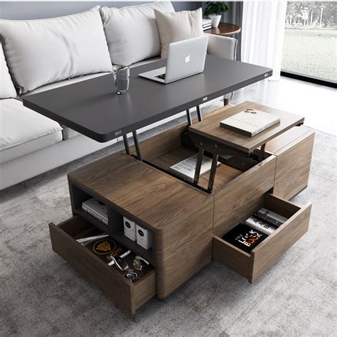 This sturdy square table sits on five metal casters, making it simple to move this table from room to. Multi-function Modern Coffee Table Center Table Tea Table ...