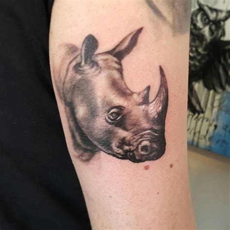 Realistic Rhino Tattoo Rhino Tattoo Picture Tattoos Tattoo Shop