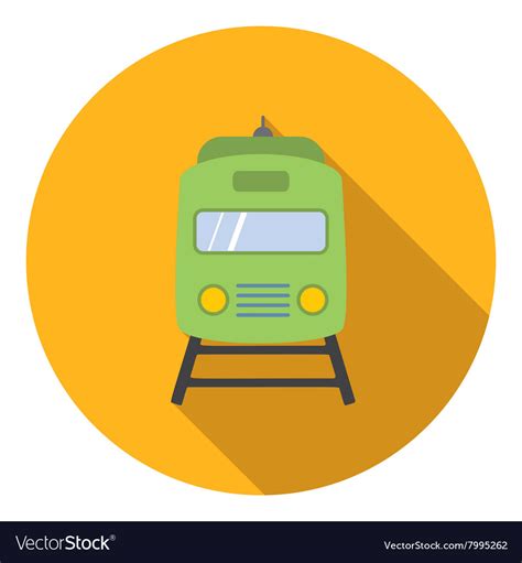 Train Icon Flat Style Royalty Free Vector Image