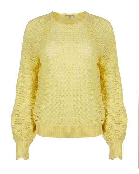Sparkle Stitch Yellow Knitted Jumper Oliver Bonas Ie