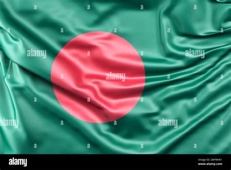 Ruffled Flag Of Bangladesh 3d Rendering Stock Photo Alamy